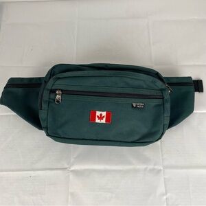 Western Canada Fanny Pack Green Travel Waist Bag Hiking Festival Belt Bag 🇨🇦